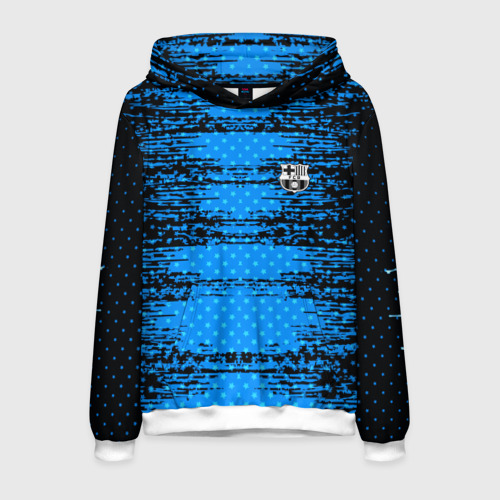 Мужская толстовка 3D Barcelona sport uniform, цвет белый