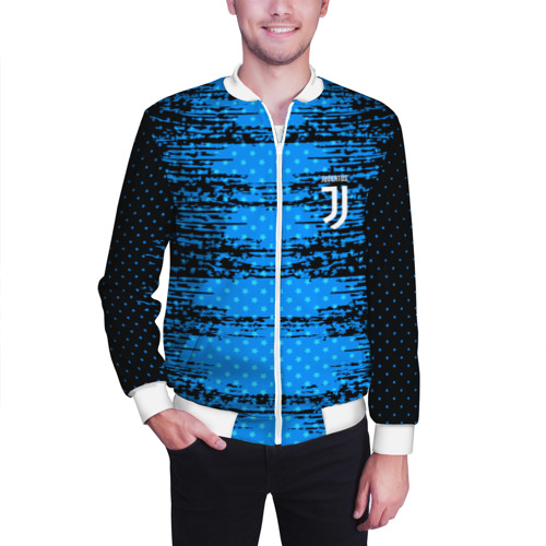 Мужской бомбер 3D Juventus sport uniform, цвет белый - фото 3