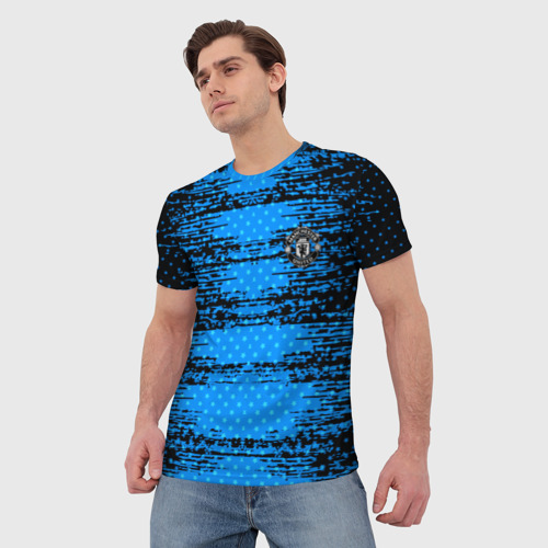 Мужская футболка 3D Manchester sport uniform, цвет 3D печать - фото 3