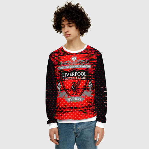 Мужской свитшот 3D Liverpool sport uniform, цвет белый - фото 3