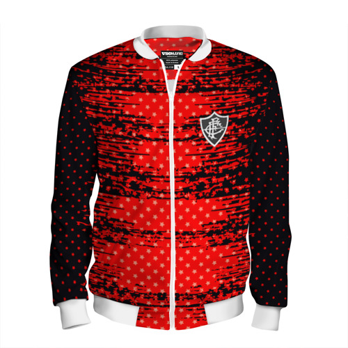 Мужской бомбер 3D FLUMINENSE sport uniform, цвет белый