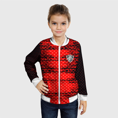 Детский бомбер 3D FLUMINENSE sport uniform, цвет белый - фото 3