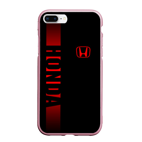 Чехол для iPhone 7Plus/8 Plus матовый Honda sport, цвет розовый