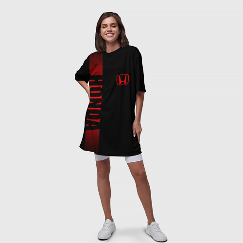 Платье-футболка 3D Honda sport, цвет 3D печать - фото 5