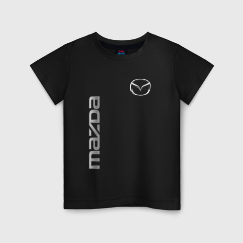 Детская футболка хлопок Mazda, цвет черный