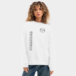 Женский свитшот oversize без начеса хлопок Mazda - фото 2