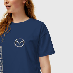 Женская футболка хлопок Oversize Mazda - фото 2
