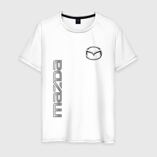 Светящаяся мужская футболка с принтом Mazda, вид спереди №1