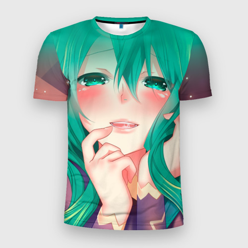 Мужская футболка 3D Slim Miku Ahegao