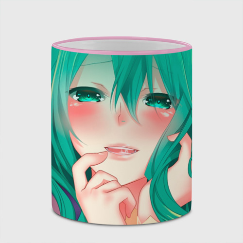 Кружка с полной запечаткой Miku Ahegao, цвет Кант розовый - фото 4