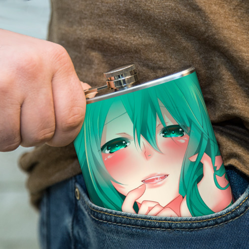 Miku Ahegao Фляга с принтом за 1590 ₽ купить в интернет-мага