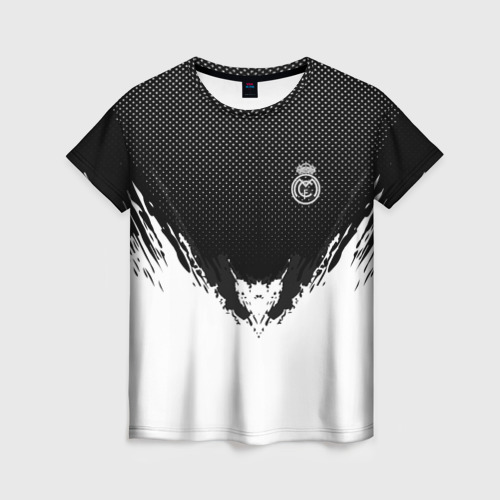 Женская футболка 3D Real Madrid black 2018, цвет 3D печать