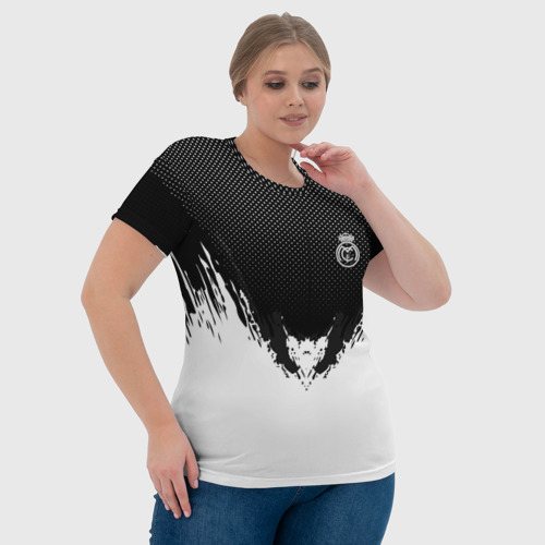 Женская футболка 3D Real Madrid black 2018, цвет 3D печать - фото 6