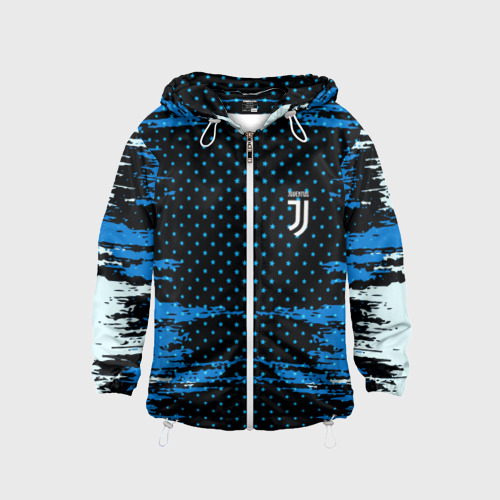 Детская ветровка 3D Juventus abstract collection, цвет белый