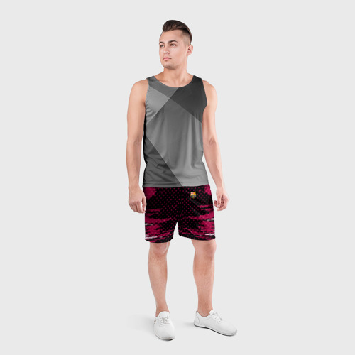 Мужские шорты спортивные Barcelona abstract collection, цвет 3D печать - фото 4