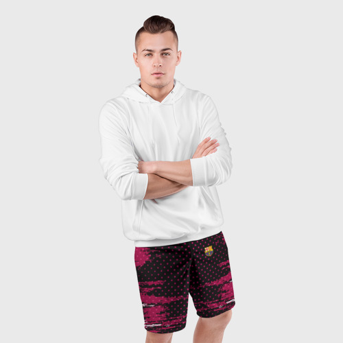 Мужские шорты спортивные Barcelona abstract collection, цвет 3D печать - фото 5