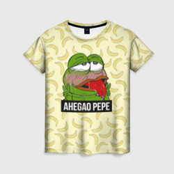 Женская футболка 3D Ahegao Pepe