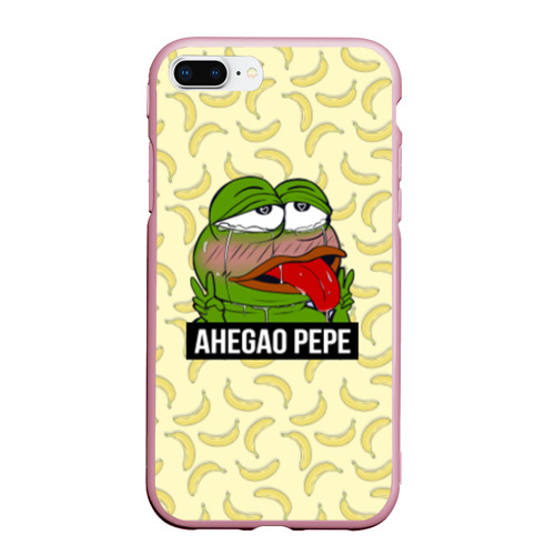 Чехол для iPhone 7Plus/8 Plus матовый Ahegao Pepe, цвет розовый