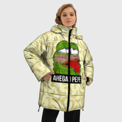 Женская зимняя куртка Oversize Ahegao Pepe - фото 2
