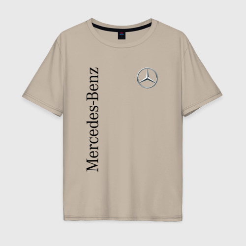 Мужская футболка хлопок Oversize с принтом Mercedes-Benz, вид спереди #2