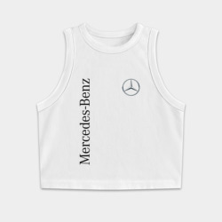 Женская укороченная майка-топ хлопок Mercedes-Benz