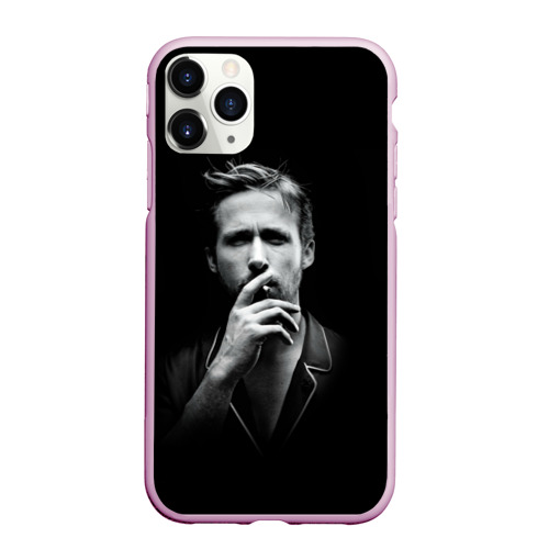 Чехол для iPhone 11 Pro Max матовый Ryan Gosling, цвет розовый