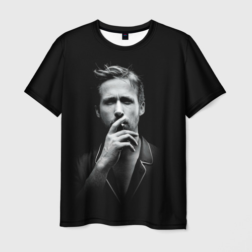 Мужская футболка с принтом Ryan Gosling, вид спереди №1