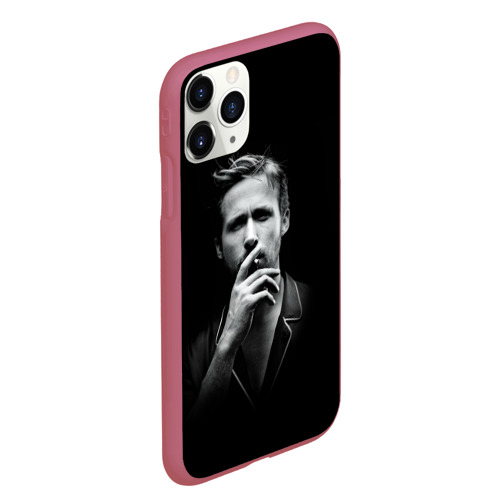 Чехол для iPhone 11 Pro Max матовый Ryan Gosling, цвет малиновый - фото 3