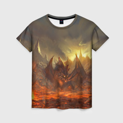 Женская футболка 3D Fire Dragon