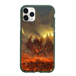 Чехол для iPhone 11 Pro Max матовый Fire Dragon