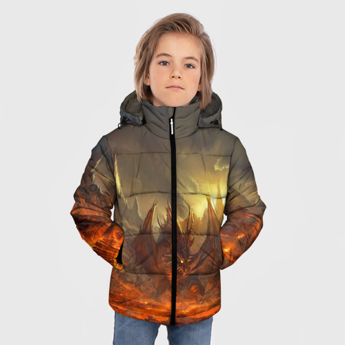 Зимняя куртка для мальчиков 3D Fire Dragon, цвет красный - фото 3