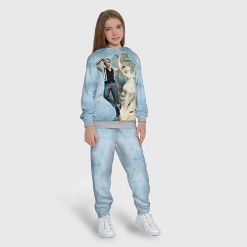 Детский костюм с толстовкой 3D Райан Гослинг 11, цвет меланж - фото 5