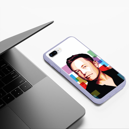 Чехол для iPhone 7Plus/8 Plus матовый Илон Маск, цвет светло-сиреневый - фото 5