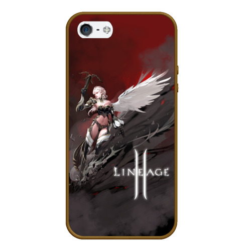 Чехол для iPhone 5/5S матовый Angel, цвет коричневый