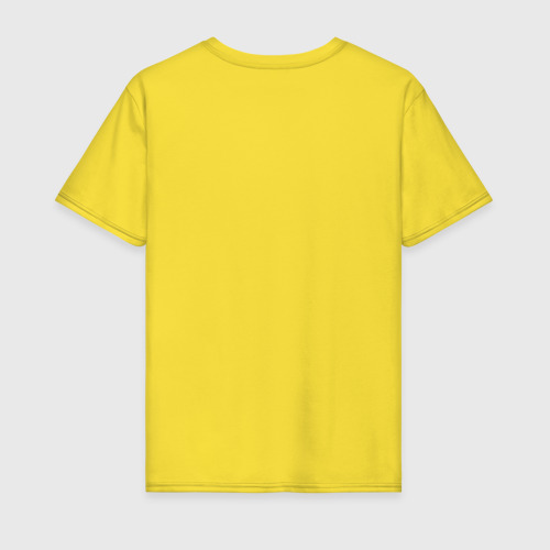 Мужская футболка хлопок 2%, цвет желтый - фото 2