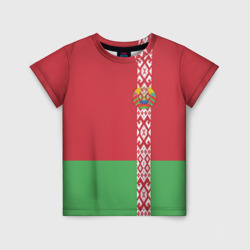 Детская футболка 3D Белоруссия, лента с гербом
