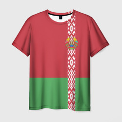 Мужская футболка 3D Белоруссия, лента с гербом