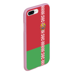 Чехол для iPhone 7Plus/8 Plus матовый Белоруссия, лента с гербом - фото 2