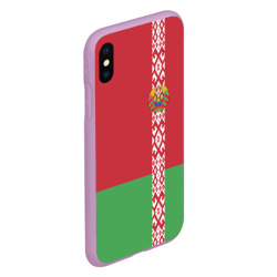 Чехол для iPhone XS Max матовый Белоруссия, лента с гербом - фото 2