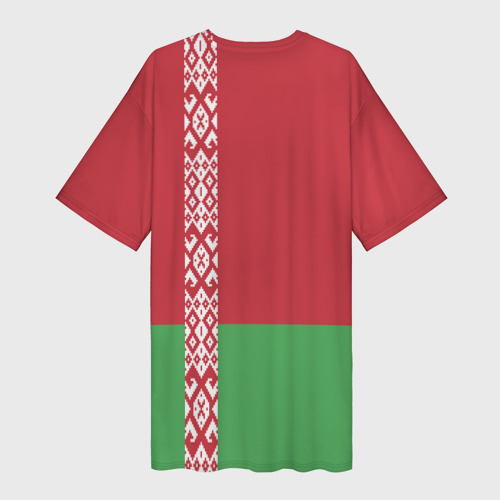 Платье-футболка 3D Белоруссия, лента с гербом, цвет 3D печать - фото 2