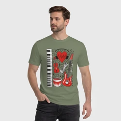 Мужская футболка хлопок Музыкальное сердце - фото 2