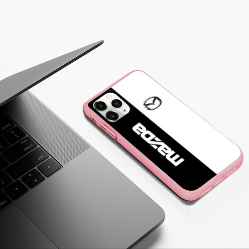 Чехол для iPhone 11 Pro Max матовый Mazda, цвет баблгам - фото 5