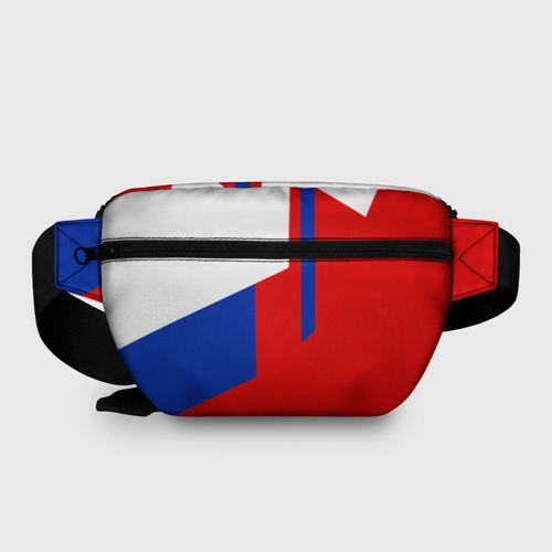 Поясная сумка 3D с принтом RUSSIA SPORT | РОССИЯ ТРИКОЛОР, вид сзади #1