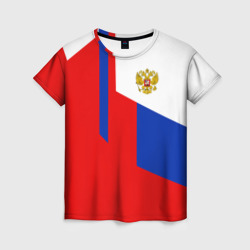 Женская футболка 3D Russia sport