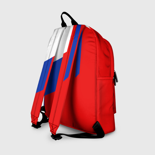 Рюкзак 3D с принтом RUSSIA SPORT | РОССИЯ ТРИКОЛОР, вид сзади #1