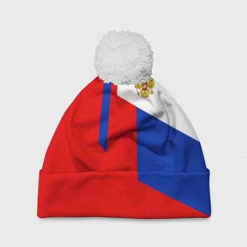 Шапка 3D c помпоном Russia sport