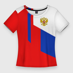 Женская футболка 3D Slim Russia sport