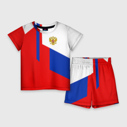 Детский костюм с шортами 3D Russia sport