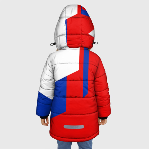 Зимняя куртка для девочек 3D Russia sport, цвет красный - фото 4