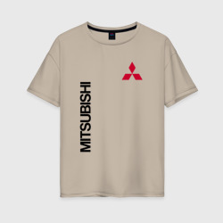 Женская футболка хлопок Oversize Mitsubishi